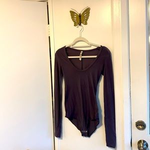 Free People bodysuit, eggplant color